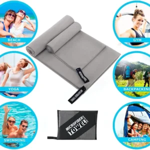 Custom Logo Microfiber Beach Towel Quick Dry Sports Gym Travel Camping