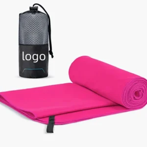 Custom Logo Microfiber Beach Towel Sand Free Lightweight Absorbent Solid Color