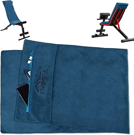 Custom Logo Microfiber Fitness Towel with Zipper Pocket Multi-Purpose Gym Towel - Image 2