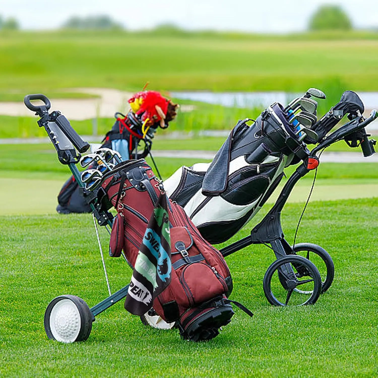 Custom Logo Microfiber Golf Towel Quick Dry Waffle with Clip Multi-Use Sports Towel Funny Gift - Image 5