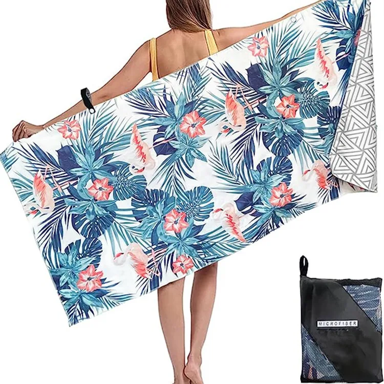 Custom Logo Microfiber Quick Dry Large Luxury Yoga Beach Towel
