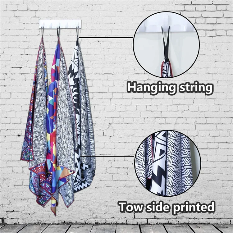 Custom Logo Microfiber Quick Dry Large Luxury Yoga Beach Towel - Image 6
