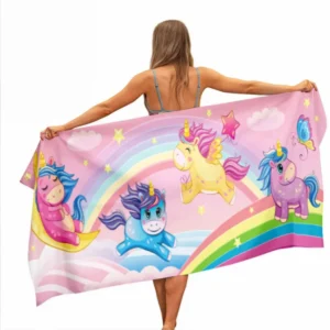 Custom Logo Microfiber Quick Dry Large Yoga Beach Towel Luxury Pattern
