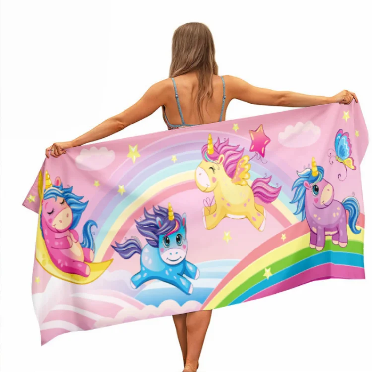 Custom Logo Microfiber Quick Dry Large Yoga Beach Towel Luxury Pattern