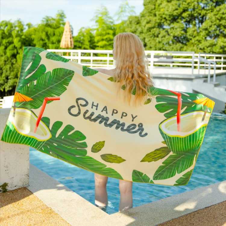 Custom Logo Microfiber Quick Dry Large Yoga Beach Towel Luxury Pattern - Image 4