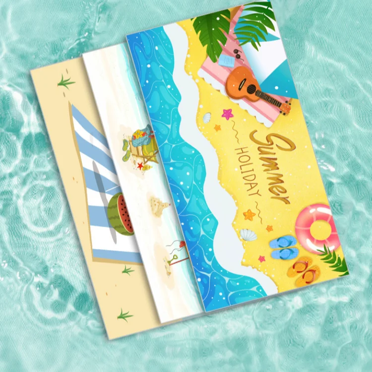 Custom Logo Microfiber Quick Dry Large Yoga Beach Towel Luxury Pattern - Image 6