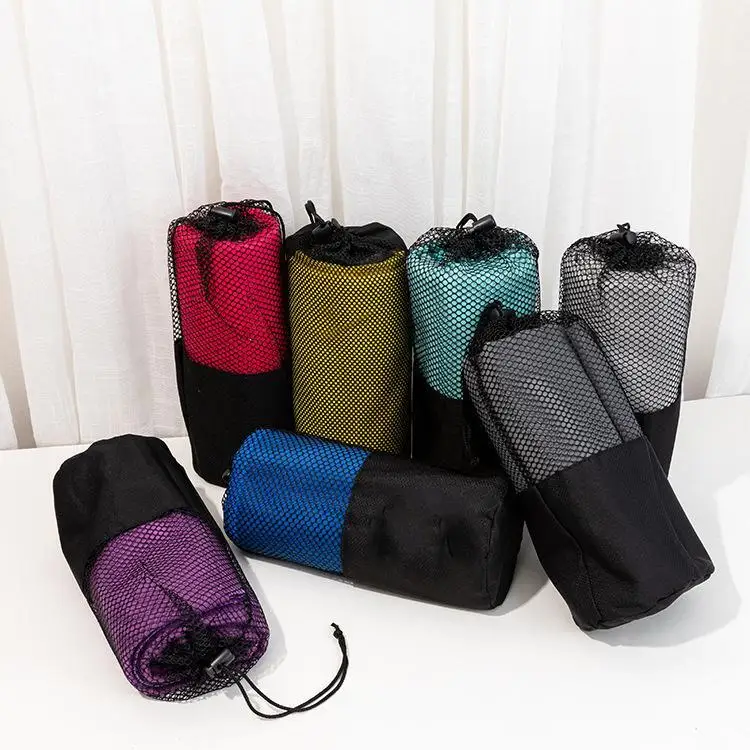 Custom Logo Microfiber Sports Towel Wholesale Fingertip Woven Blanket Beach Gym Yoga Golf