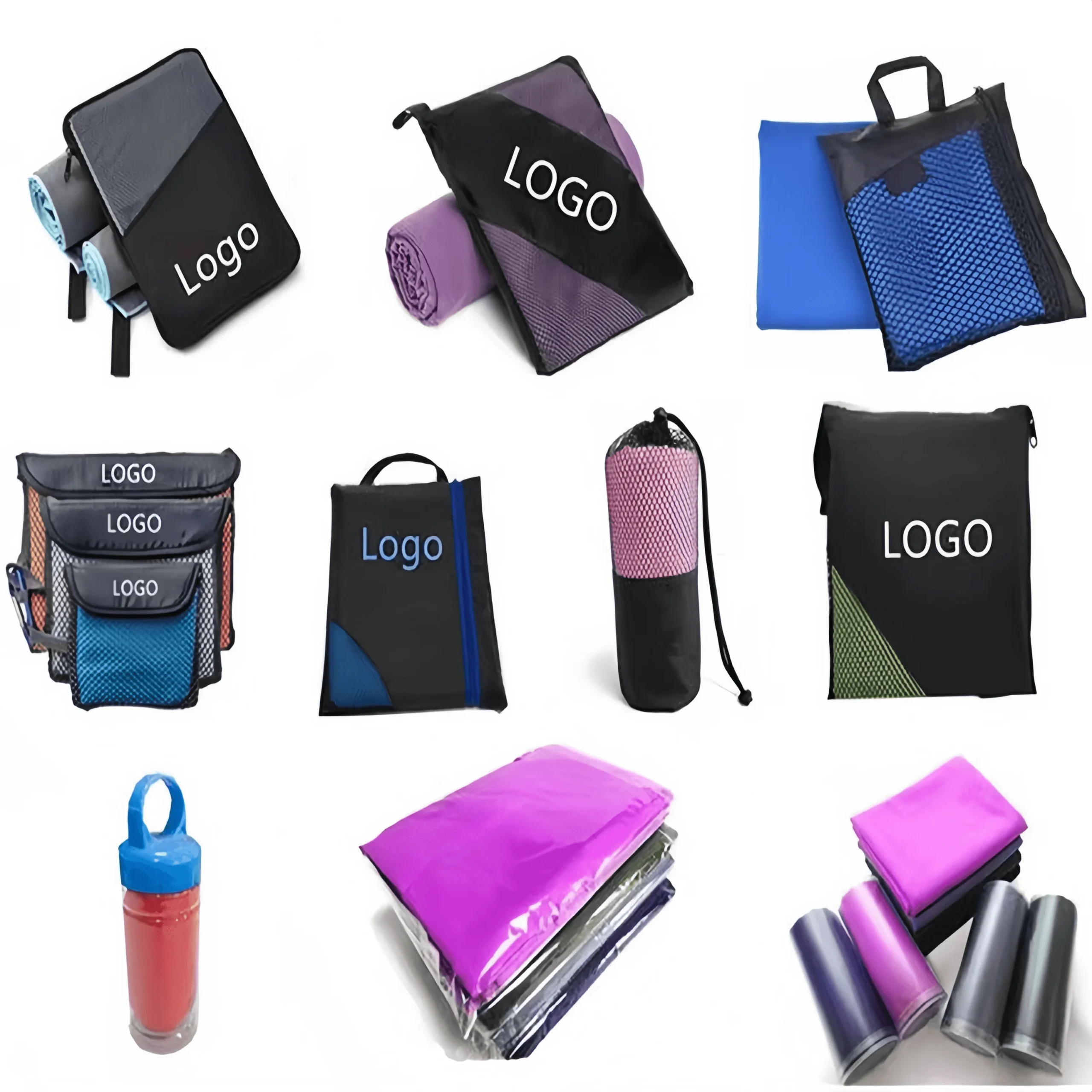 Custom Logo Microfiber Sports Towel Wholesale Fingertip Woven Blanket Beach Gym Yoga Golf - Image 3
