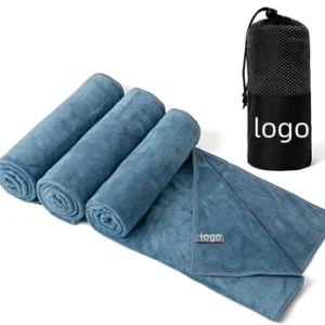 Custom Logo Microfiber Terry Sports Towel Quick-Dry Super Absorbent Woven Pattern