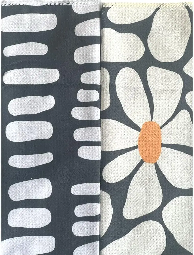 Custom Logo Microfiber Waffle Dish Towel Absorbent Fast-Drying Kitchen Tea - Image 6
