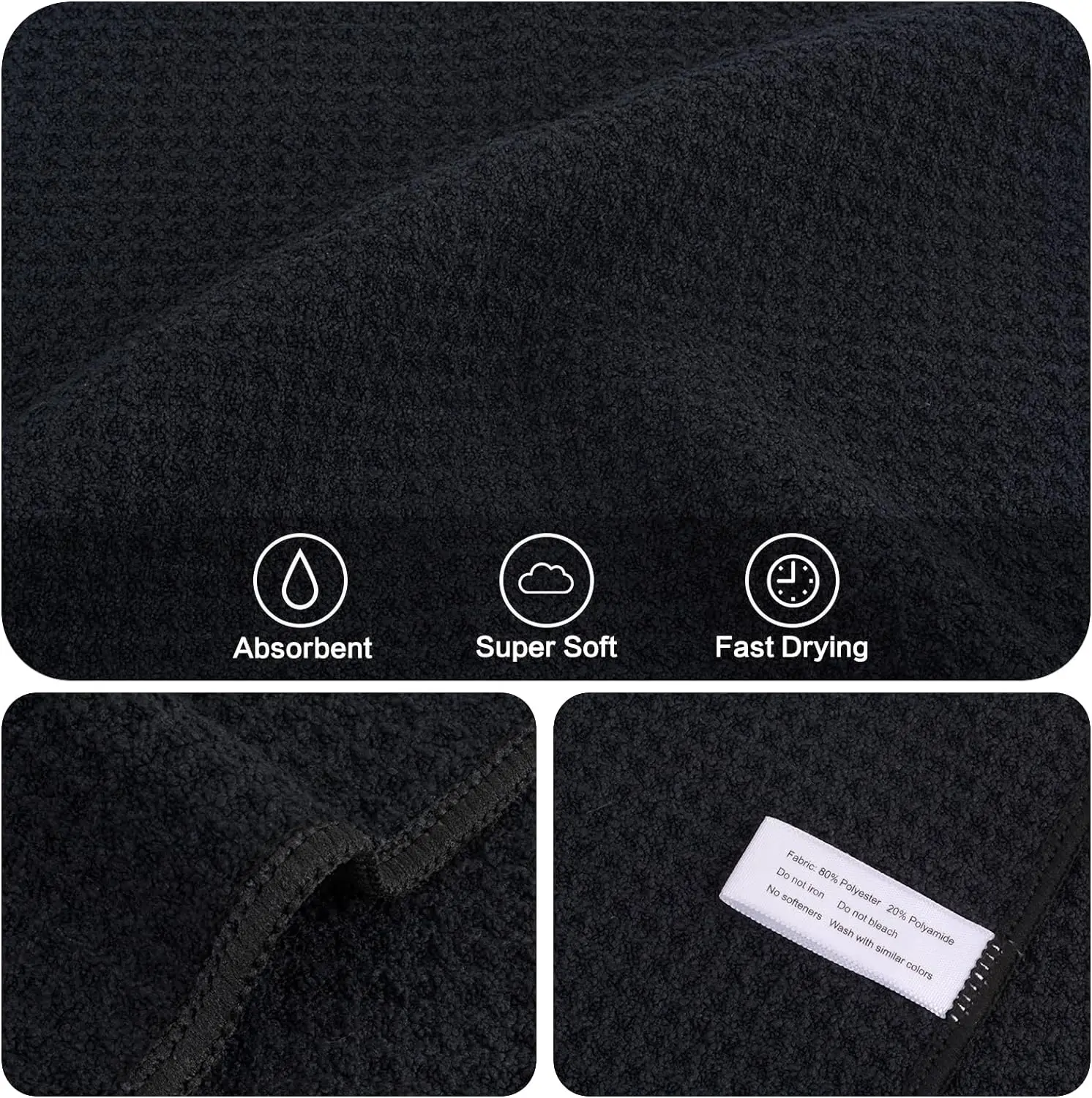 Custom Logo Microfiber Waffle Golf Towel Super Absorbent Quick Dry Soft - Image 4