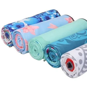 Custom Logo Microfiber Yoga Mat Towel Super Absorbent Quick Dry Non Slip Pilates Gym