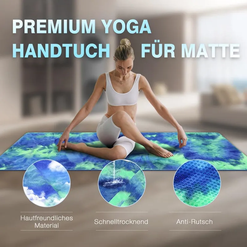 Custom Logo Microfiber Yoga Mat Towel Super Absorbent Quick Dry Non Slip Pilates Gym - Image 4
