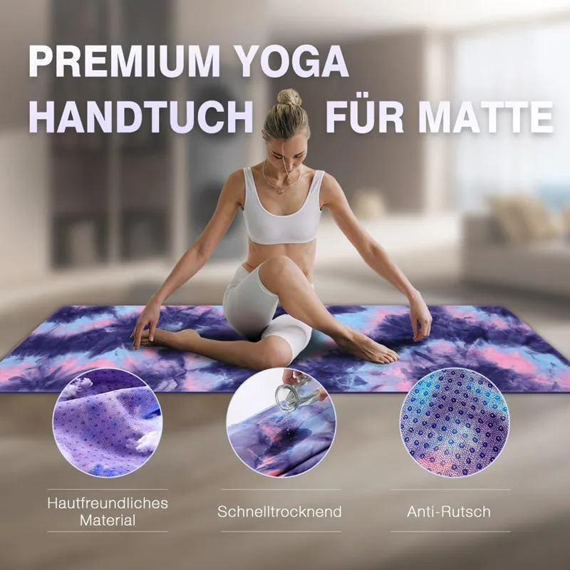 Custom Logo Microfiber Yoga Mat Towel Super Absorbent Quick Dry Non Slip Pilates Gym - Image 5