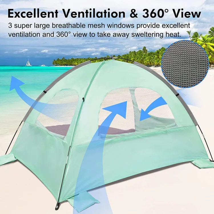 Custom Logo Modern Pop-Up Camping Tent Waterproof Polyester Windproof Anti-UV Awning - Image 3