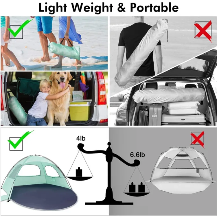 Custom Logo Modern Pop-Up Camping Tent Waterproof Polyester Windproof Anti-UV Awning - Image 5