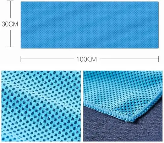 Custom Logo Quick Dry Ice Towel Soft Lightweight Cooling Microfiber Sports Gym Towel - Image 5