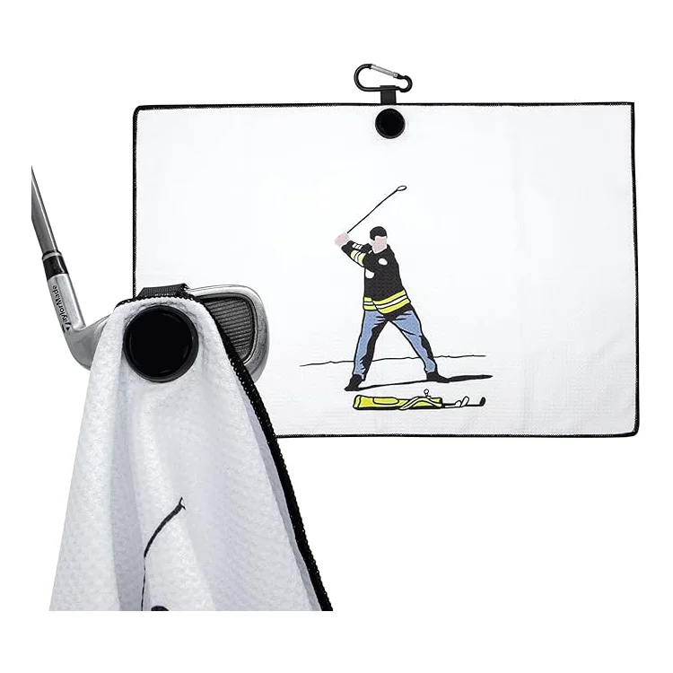 Custom Logo Quick Dry Magnetic Golf Towel Ultra Absorbent Lightweight