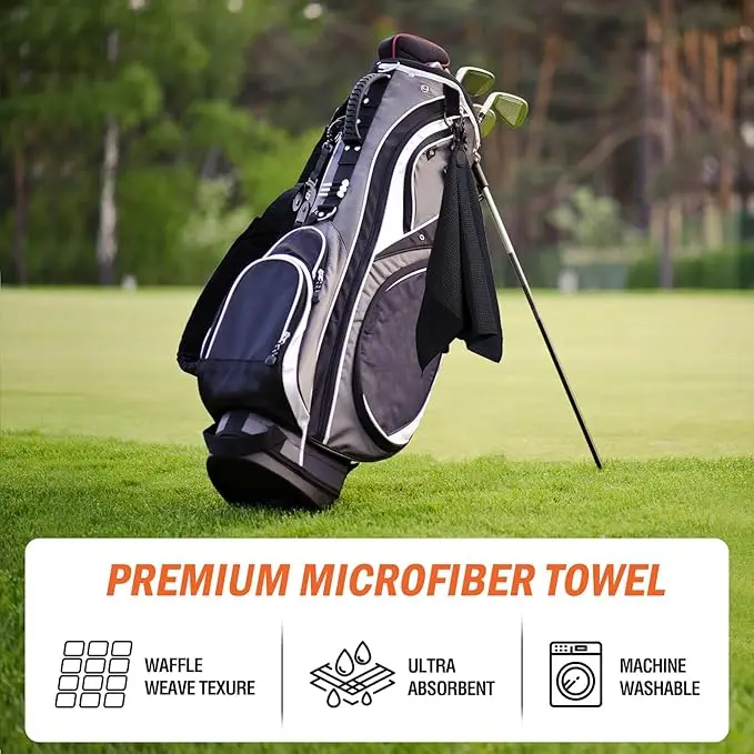 Custom Logo Quick Dry Magnetic Golf Towel Ultra Absorbent Lightweight - Image 6