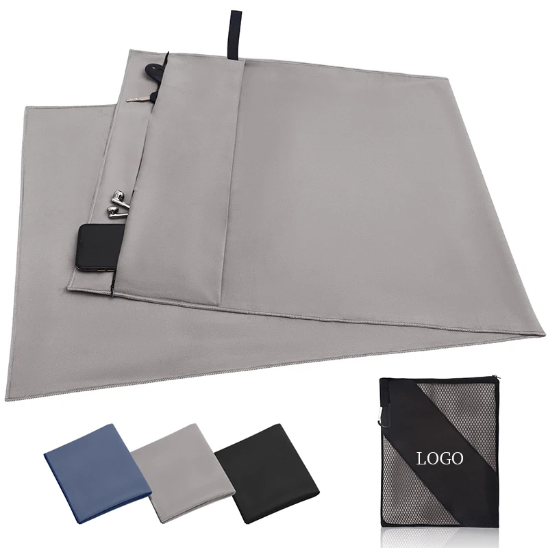 Custom Logo Quick Dry Microfiber Gym Towel - Sweat Absorbent Sports Fitness Towel