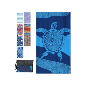 Custom Logo Sand Free Microfiber Beach Towel Large Quick Dry Summer
