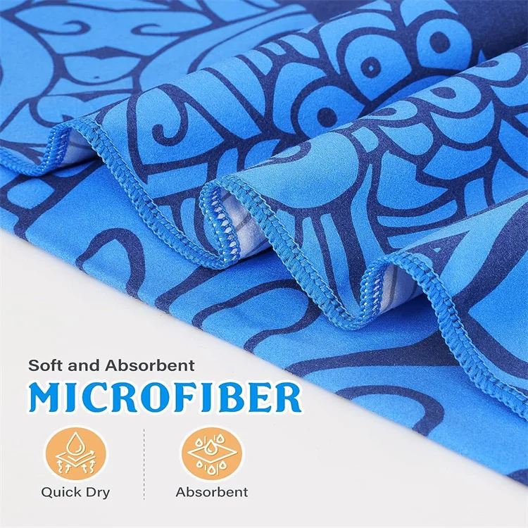 Custom Logo Sand Free Microfiber Beach Towel Large Quick Dry Summer - Image 6