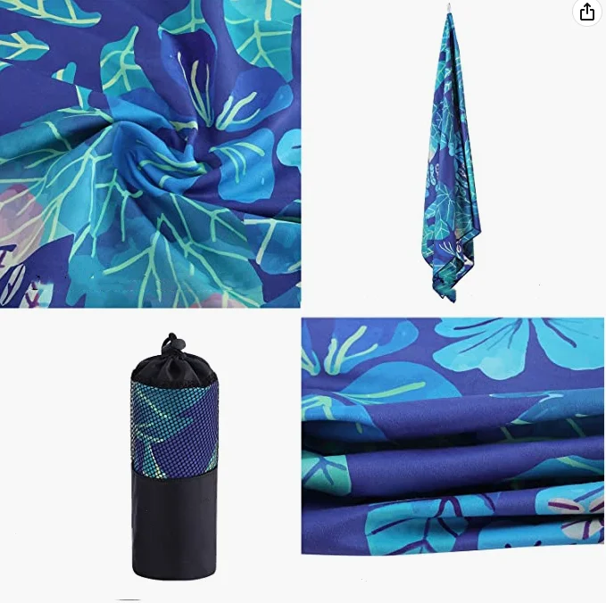 Custom Logo Sand Free Quick-dry Microfiber Beach Towel Customization Outdoor - Image 4