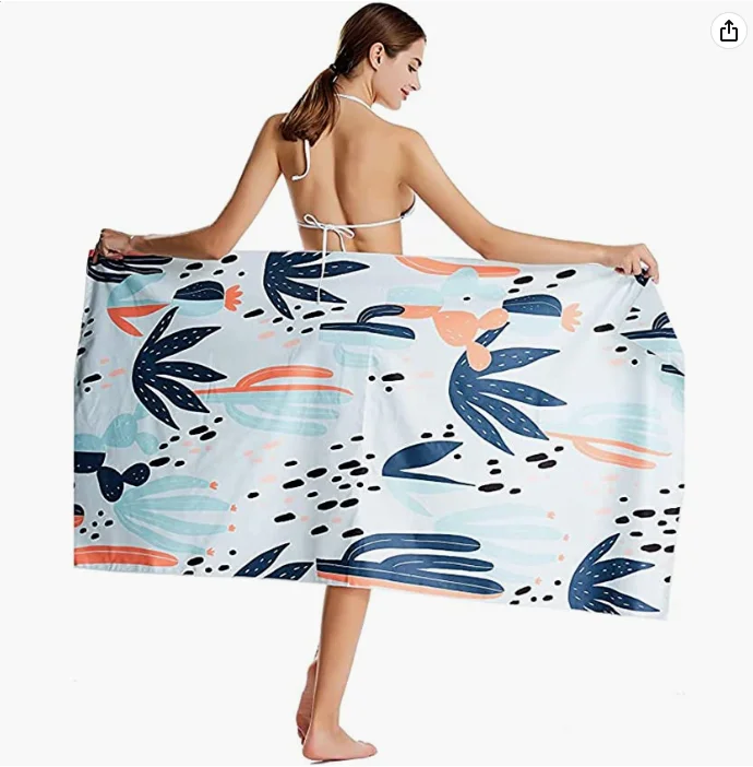 Custom Logo Sand Free Quick-dry Microfiber Beach Towel Customization Outdoor - Image 5