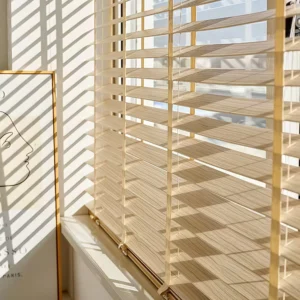 Custom Made Wooden Venetian Blinds UV Blocking Eco-Friendly for Home Office