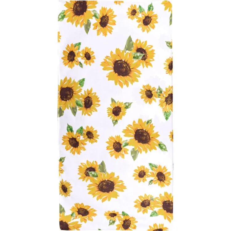 Custom Microfiber Beach Towel for Girls Quick Dry Square Colorful Logo Printed