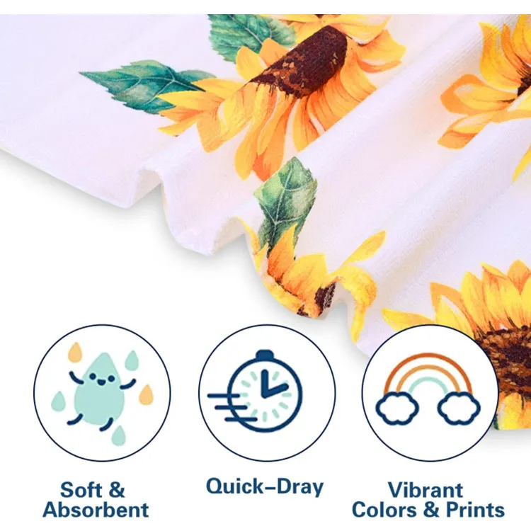 Custom Microfiber Beach Towel for Girls Quick Dry Square Colorful Logo Printed - Image 3