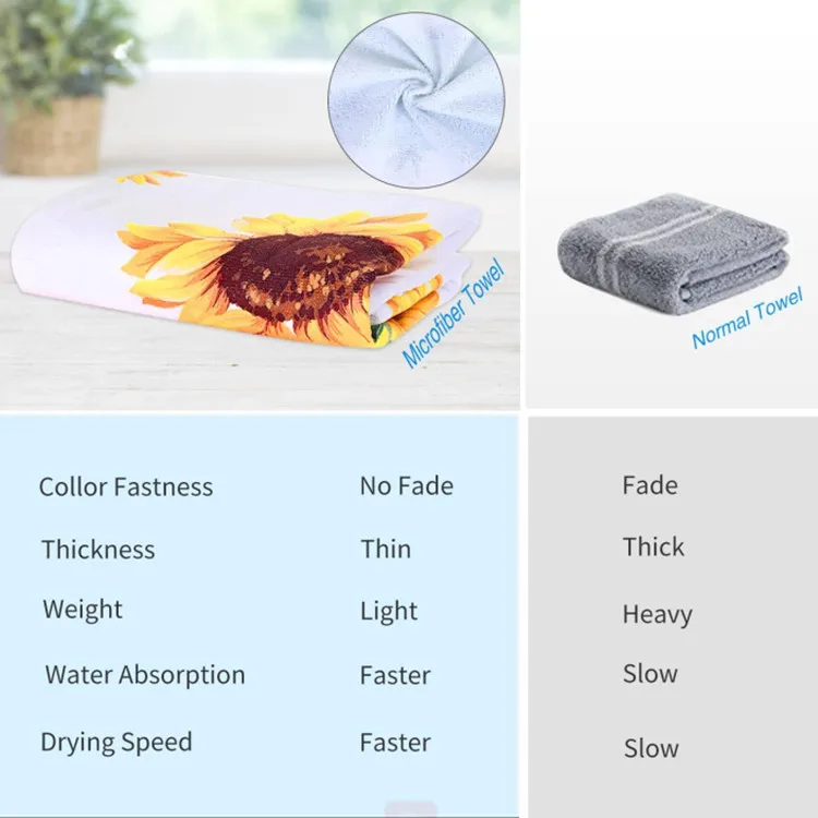 Custom Microfiber Beach Towel for Girls Quick Dry Square Colorful Logo Printed - Image 4