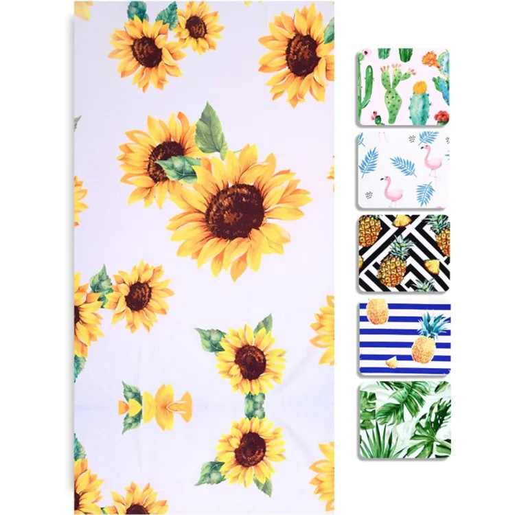 Custom Microfiber Beach Towel for Girls Quick Dry Square Colorful Logo Printed - Image 6