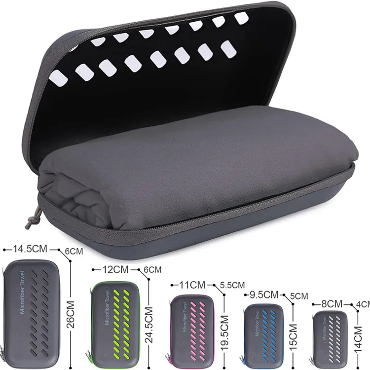 Custom Microfiber Quick Dry Towel Rectangle Woven Logo Gym Pool - Image 2