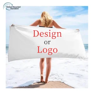 Custom Microfiber Rectangle Beach Sports Towel Lightweight Anti-Sand Absorbent Outdoor Rain Golf