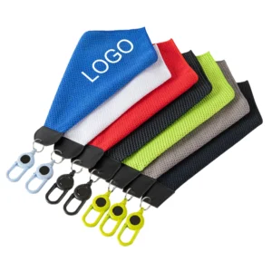 Custom Microfiber Waffle Digital Print Golf Towel Deep Scrub Quick-Dry 60 Percent Cotton