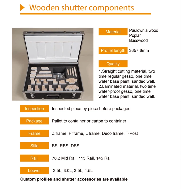 Custom OEM 25 Years Eco-Friendly Durable Wood Plantation Shutter Home - Image 4