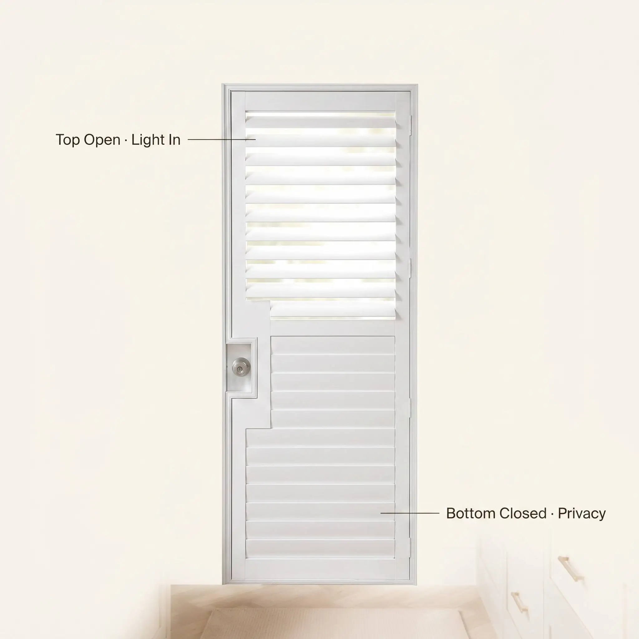 Custom Painted French Door Shutters Solid Paulownia Wood Built-In or Outside Mount - Image 3