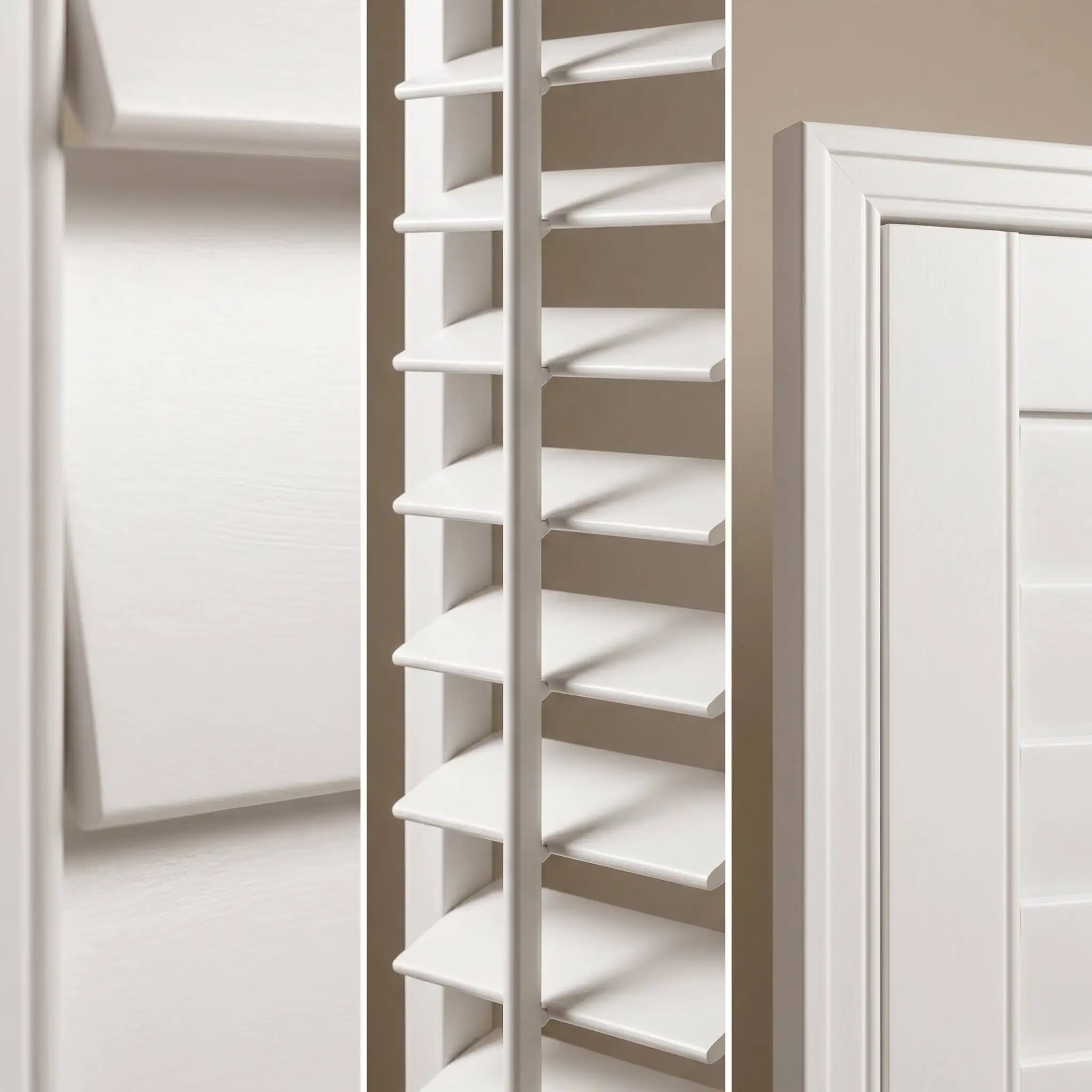 Custom Painted French Door Shutters Solid Paulownia Wood Built-In or Outside Mount - Image 4