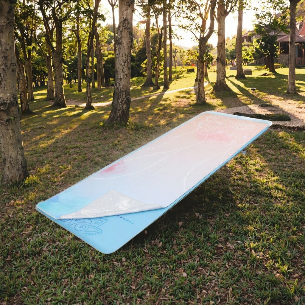 Custom Printed Adult Yoga Mat Towel Anti Slip Fast Drying Microfiber Cover - Image 3