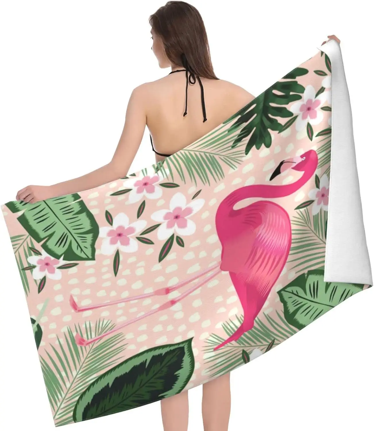 Custom Printed Antimicrobial Microfiber Beach Towel Quick-Dry Sand-Free for Adults - Image 2