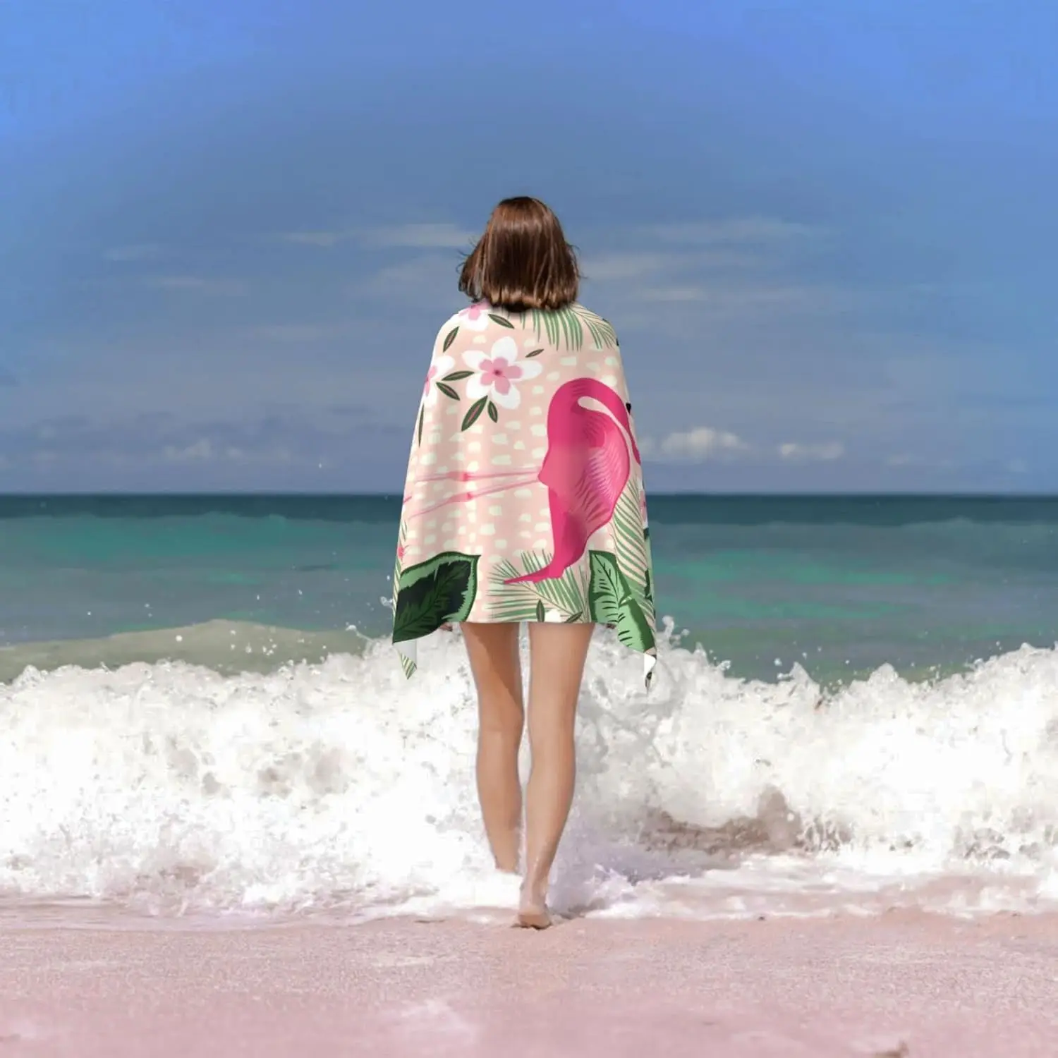 Custom Printed Antimicrobial Microfiber Beach Towel Quick-Dry Sand-Free for Adults - Image 4