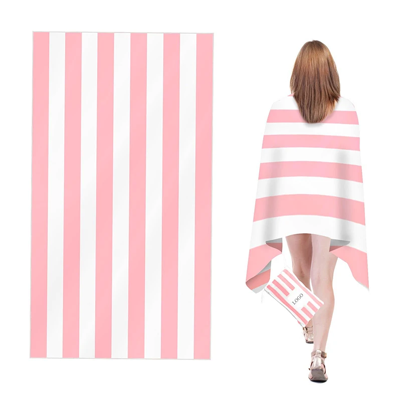 Custom Printed Microfiber Beach Towel Quick Dry Sand-Free Sports Polyester Travel