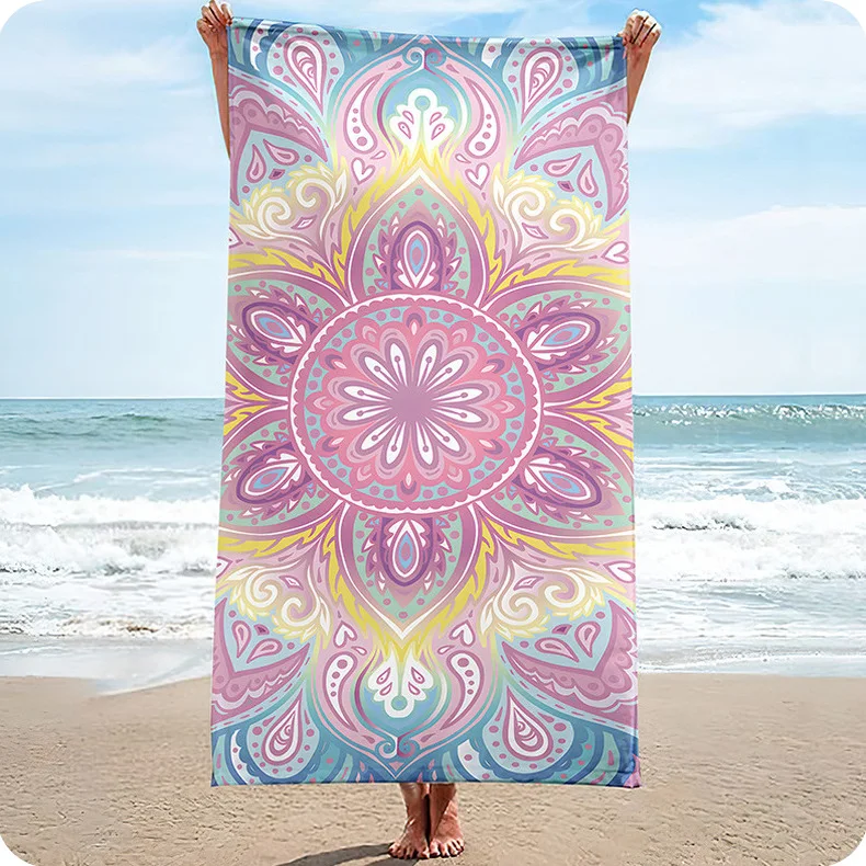 Custom Printed Microfiber Beach Towel Recycled Sand Proof Fast Drying - Image 4