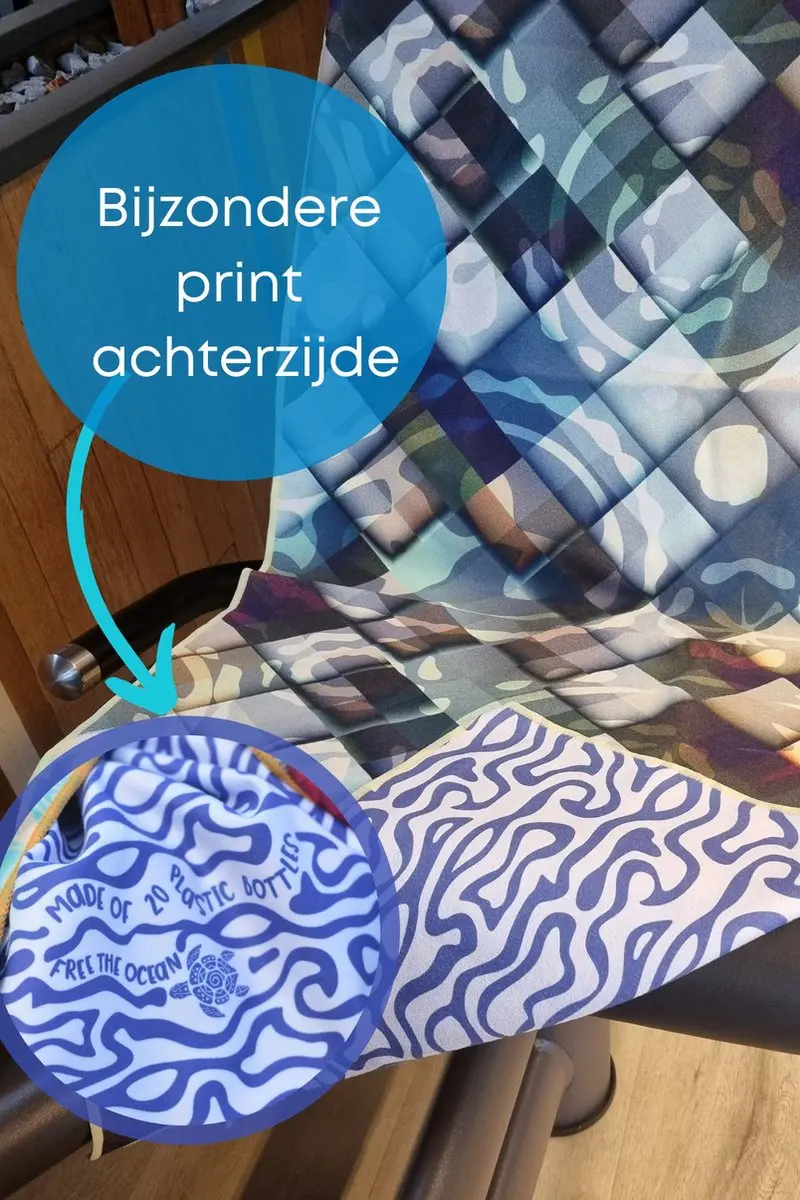 Custom Printed Microfiber Beach Towel with Logo and Zipper Pocket for Chairs - Image 3
