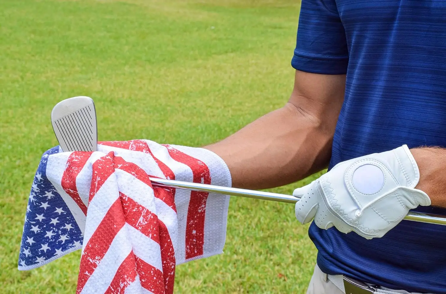 Custom Printed Microfiber Golf Towel with Hook - High Quality Waffle Weave - Image 5