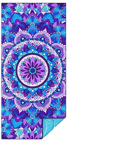 Custom Printed Recycled Microfiber Beach Towel Super Absorbent Quick-Dry