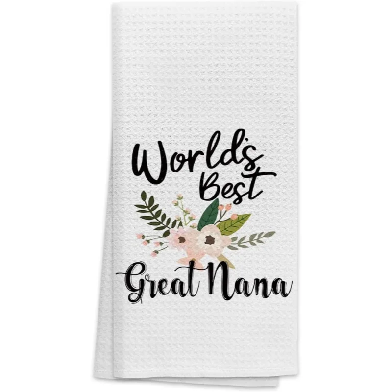 Custom Printed Woven Microfiber Waffle Dish Towel Absorbent Quick Dry Eco-Friendly Kitchen Tea Towel Custom Color