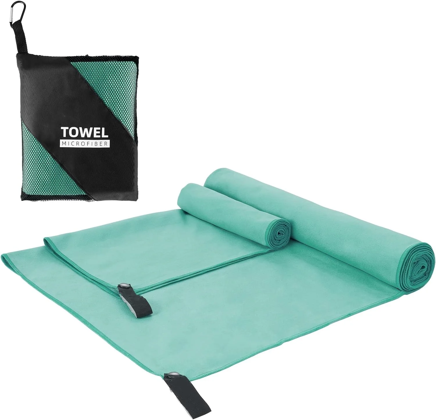 Custom Quick Dry Microfiber Beach Towel Lightweight Sports Travel Camping Soft Woven Roll