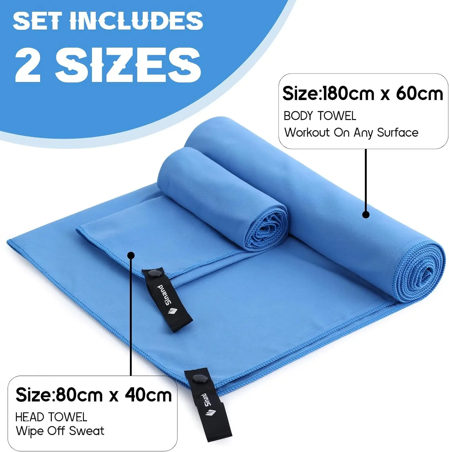 Custom Quick Dry Microfiber Beach Towel Lightweight Sports Travel Camping Soft Woven Roll - Image 6